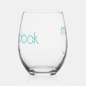 どっかおもしろいかワインだ ステムなしワイングラス (左)