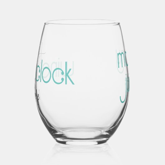 どっかおもしろいかワインだ ステムなしワイングラス (左)