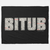 どっか誰か(BITUB) フリースブランケット (正面(横))