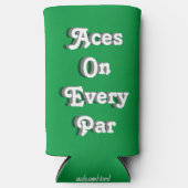 「どのおもしろい面のエースも」 セントパトリックのデイゴルフ スリム缶クーラー (正面)