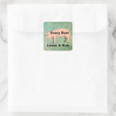 どのお尻もラブステッカーが大好き スクエアシール (バッグ)