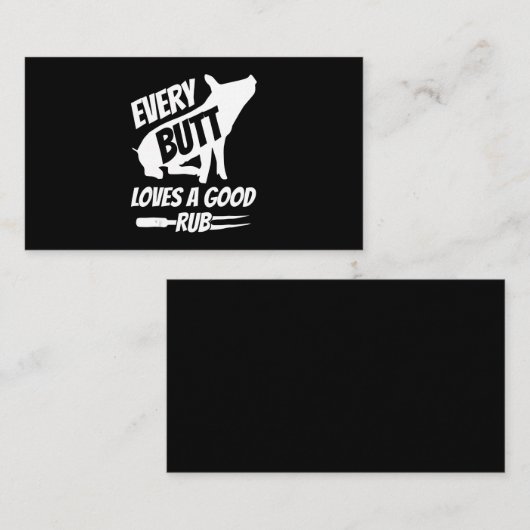 どのお尻も豚の豚の豚のおおもしろいいしい肉が好き 名刺 (正面/裏面)