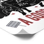 どのお尻も豚肉の良いこすりおもしろい喫煙に値する ポスター (角)