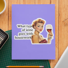 どのようなワインのおもしろいレトロ主婦 シール