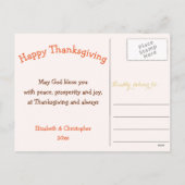 どのようにおもしろい調理師トルコ感謝祭レシピ シーズンポストカード (裏面)