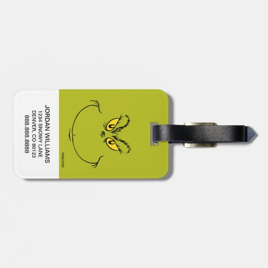 どのようにグインチはクリスマスを盗んだ顔 ラゲッジタグ (裏面横)