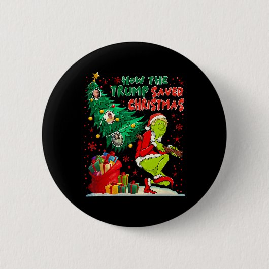 どのようにトランプの救クリスマおもしろいスの刺激 缶バッジ (正面)