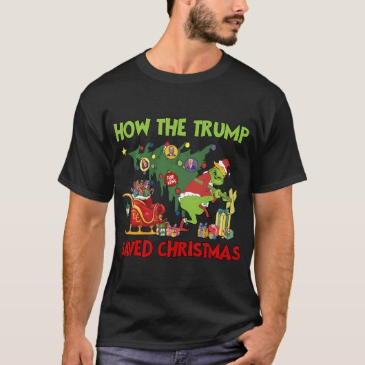 どのようにトランプの救クリスマおもしろいス Tシャツ (正面)