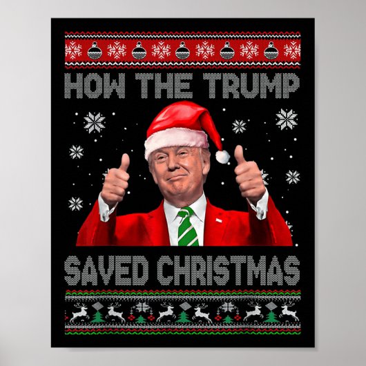 どのようにトランプの救クリスマスの醜いおもしろいSwe ポスター (正面)