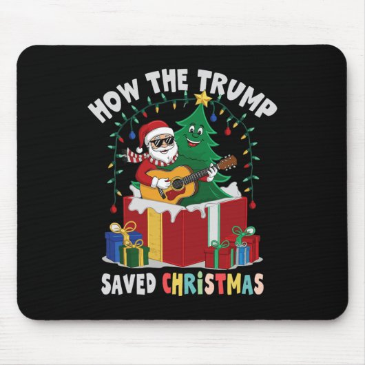 どのようにトランプクリスマ救ススのホリおもしろいークリスト マウスパッド (正面)