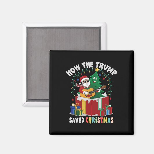 どのようにトランプクリスマ救ススのホリおもしろいークリスト マグネット (正面/裏面)