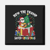 どのようにトランプクリスマ救ススのホリおもしろいークリスト マグネット (正面)