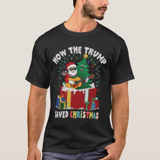 どのようにトランプクリスマ救ススのホリおもしろいークリスト Tシャツ (正面)