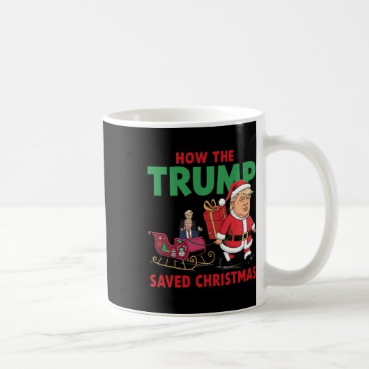 どのようにトランプ救スクリスおもしろいマ コーヒーマグカップ (右)
