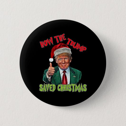 どのようにトランプ救スクリスおもしろいマ 缶バッジ (正面)