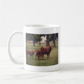 どのように今茶色の牛 コーヒーマグカップ (左)