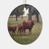 どのように今茶色の牛 セラミックオーナメント (左)