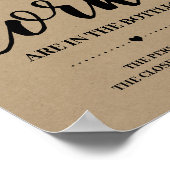 どのように多くのコルクブライダルシャワー素朴なゲームサイン ポスター (角)