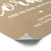 どのように多くのコルクブライダルシャワー素朴なゲームサイン ポスター (角)