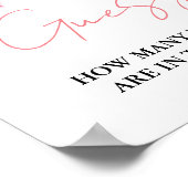 どのように多くの弓がjar弓ブライダルシャワーゲーム ポスター (角)