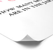 どのように多くの弓がjar弓ブライダルシャワーゲーム ポスター (角)