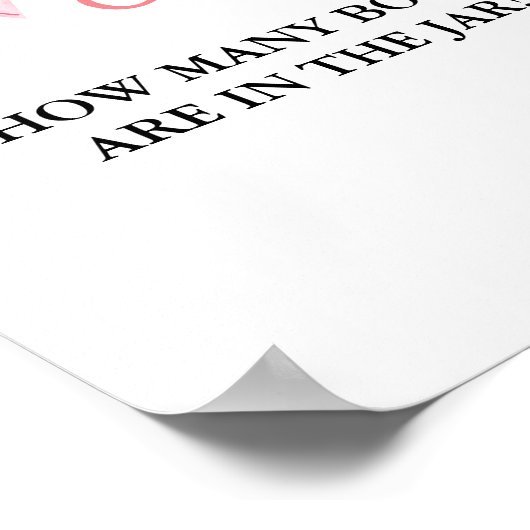 どのように多くの弓がjar弓ブライダルシャワーゲーム ポスター (角)