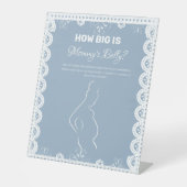 どのように大きいmommysベリーベイビーシャワーゲームカード 台座サイン (正面)