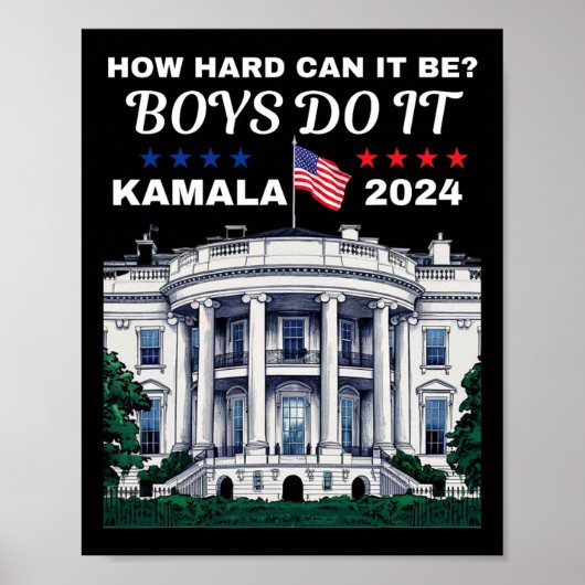 どのように懸命は男の子になるKamala Harris 2024 W ポスター (正面)