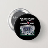 どのように懸命は男の子になるKamala Harris 2024 W 缶バッジ (正面&裏面)