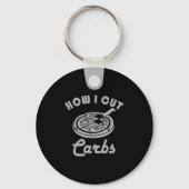 どのように私は炭水化物を切る、フィットネスダイエット皮肉ピザSayi キーホルダー (正面)