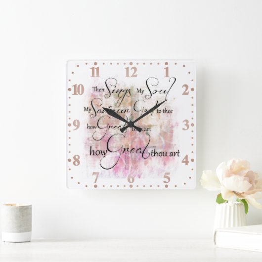 どのように素晴らしあなたは四角い壁の時計 スクエア壁時計 (ホーム)