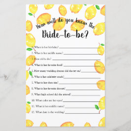 どのように良い知っているブライダルシャワーゲームレモン
