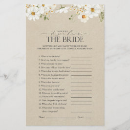 どのように良い花嫁デイジーブライダルシャワーゲーム