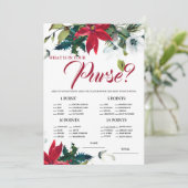 どのように良く知っている新婦ポインセチアブライダルシャワーゲーム 招待状 (スタンド正面)
