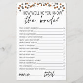 どのように良く知っている花嫁ブライダルシャワー金ゴールド (正面)