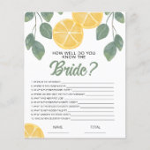 どのように良く知っている花嫁レモンブライダルゲーム (正面)