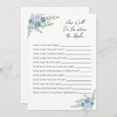 どのように良く花嫁のゲームを知っている – 青いフローラ プログラム (正面/裏面)