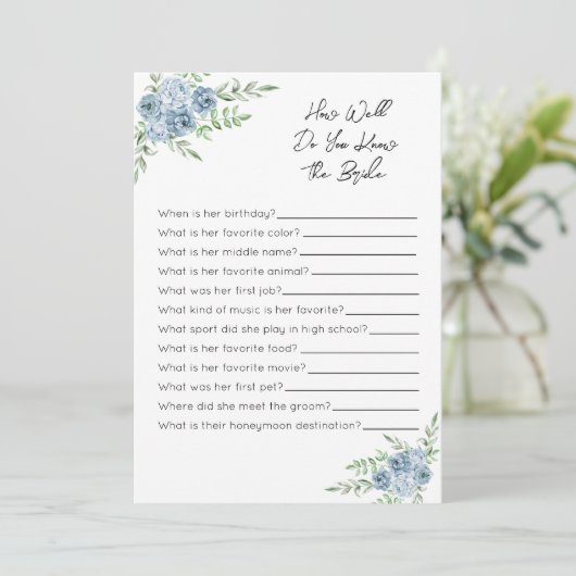 どのように良く花嫁のゲームを知っている – 青いフローラ プログラム (スタンド正面)