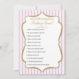 どのように良く花嫁のブライダルシャワーのゲームピンク