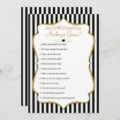 どのように良く花嫁のブライダルシャワーゲームブラック (正面/裏面)