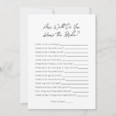 どのように良く花嫁を知っている – ブライダルシャワーゲーム シーズンカード (正面)