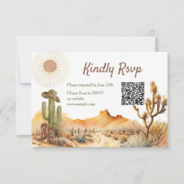 どのように西だった一つの誕生日カウボーイQr Rsvpカード サンキューカード