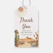 どのように西は一つの誕生日カウボーイありがとう ギフトタグ (裏面)