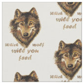 「どのオオカミ食べ物を与えがいる感動的?」 ファブリック (クローズアップ)