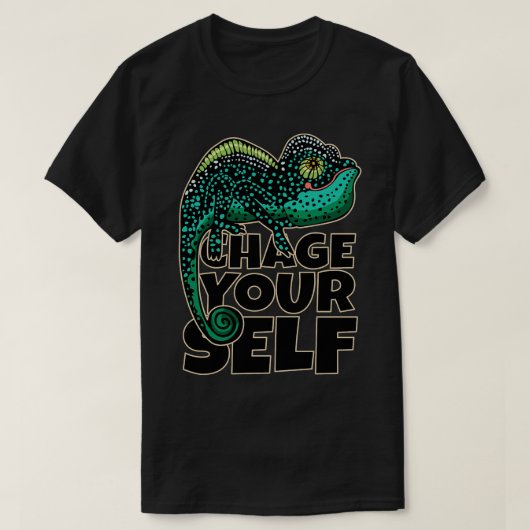 どのカメレオンもその色を知っている Tシャツ (デザイン正面)