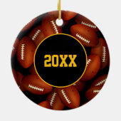 どのスクールクラブのfavチームカラーカスタムフットボール セラミックオーナメント (裏面)