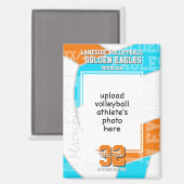 どのチームのカラーでもバレーボール選手の写真 マグネット (正面/裏面)