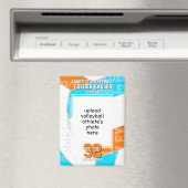 どのチームのカラーでもバレーボール選手の写真 マグネット (インサイチュ (食洗機))