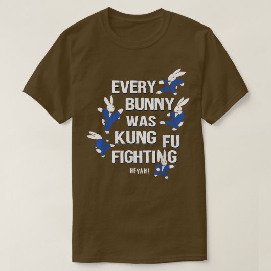 どのバニーもカンフー戦いだった Tシャツ (デザイン正面)
