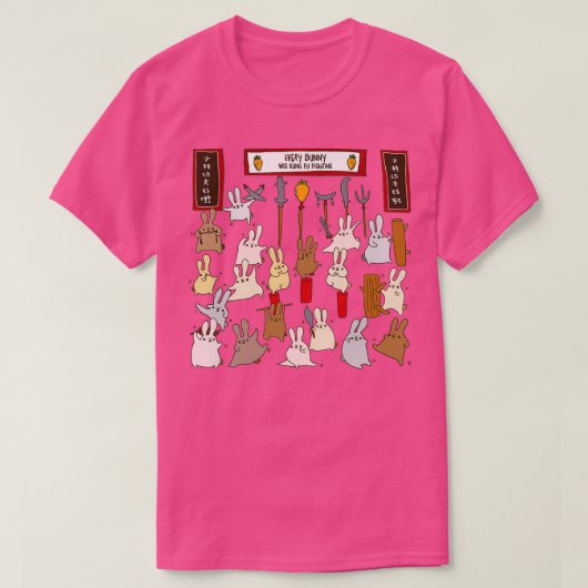 どのバニーもカンフー戦だった Tシャツ (デザイン正面)